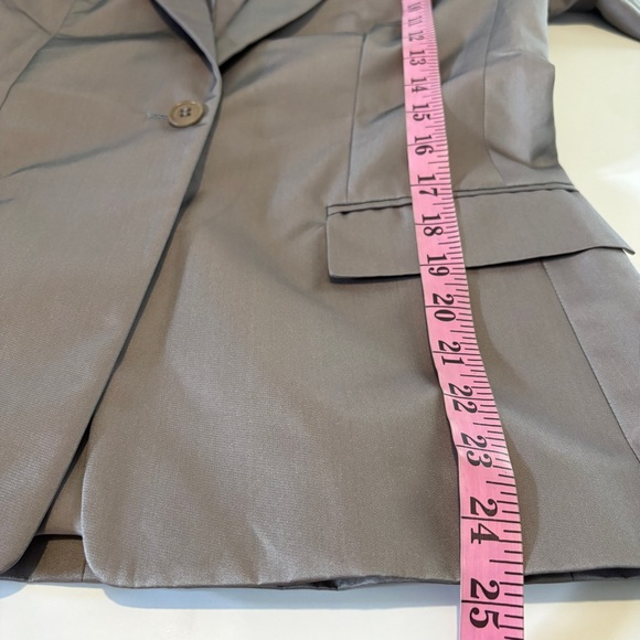 CALVIN KLEIN COLLECTION silk tailored blazer jacket 8 M - Picture 4 of 10